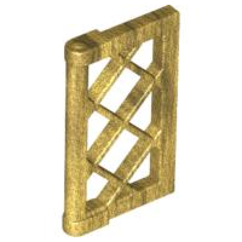 Raam 1x2x3 met raster Pearl Gold